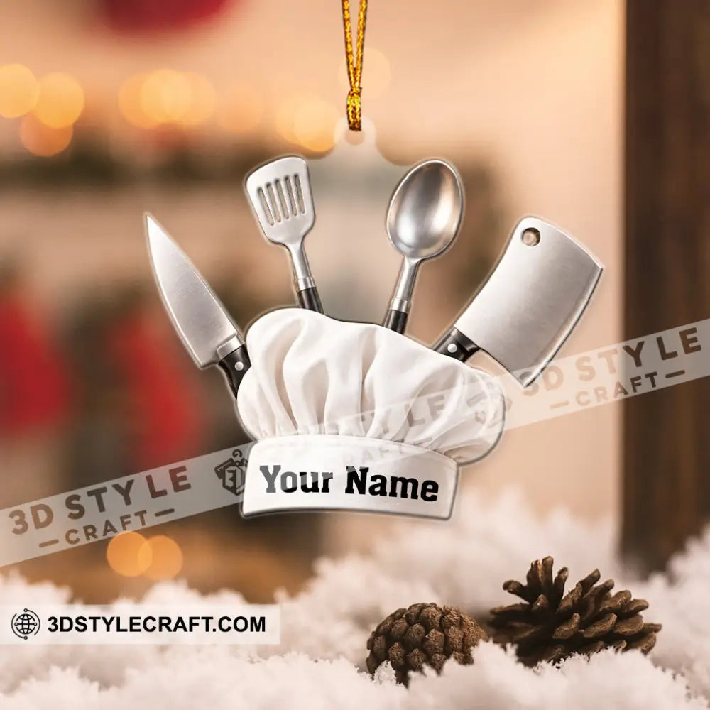 Chef Home Decor Christmas Ornament Personalized Ornament - Ornament