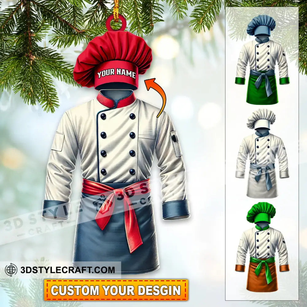 Chef Outfit Ornament Personalized 3.54’’ / 1