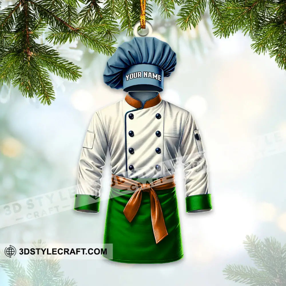 Chef Outfit Ornament Personalized