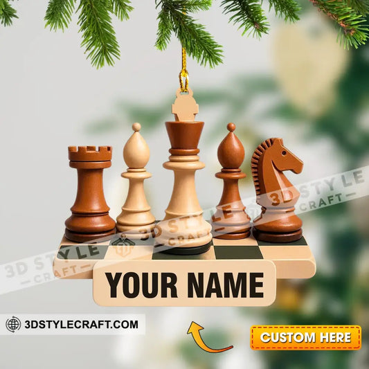 Chess Christmas Home Decor Christmas Ornament Personalized Ornament 3.54’’ / 1 Ornament Ornament