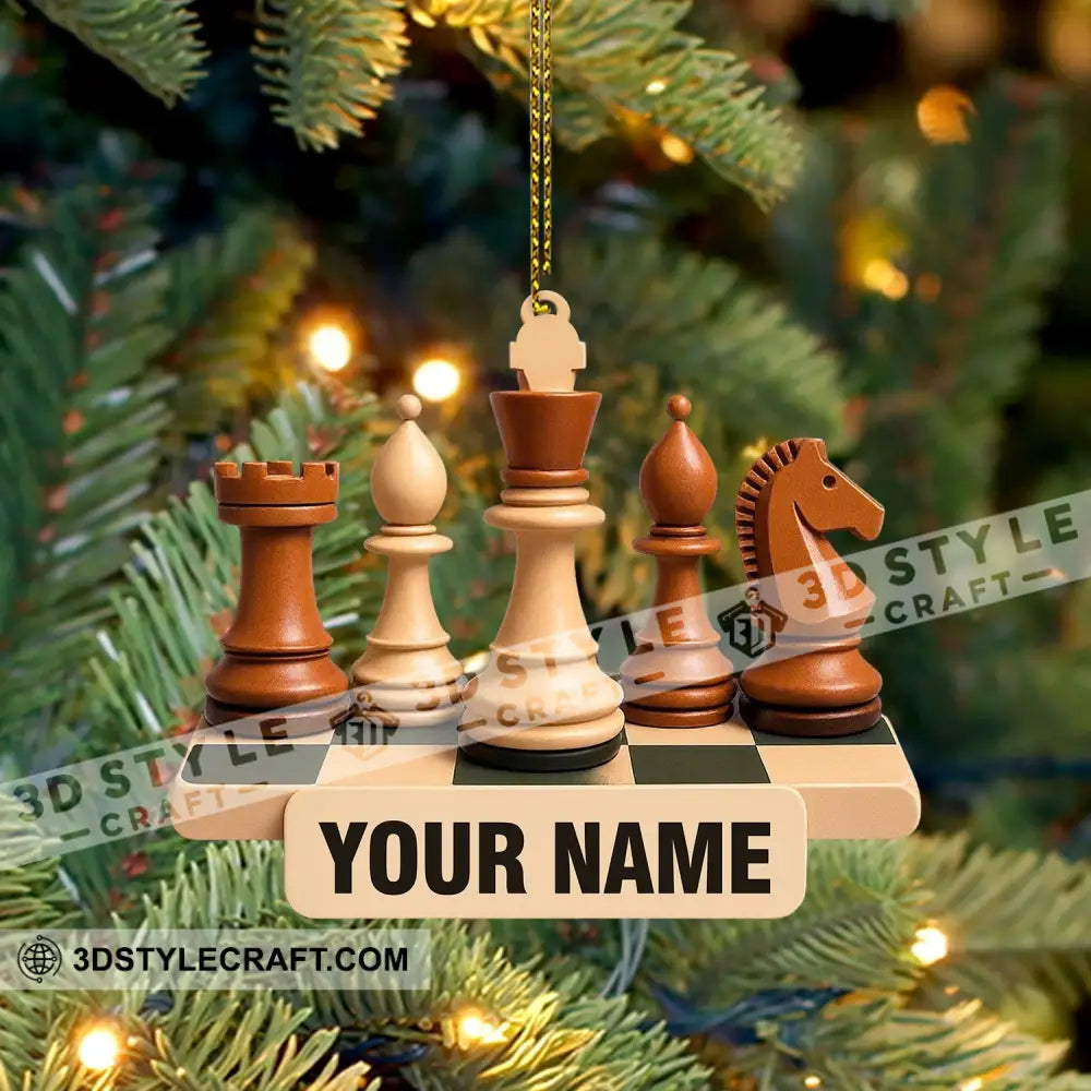 Chess Christmas Home Decor Christmas Ornament Personalized Ornament Ornament