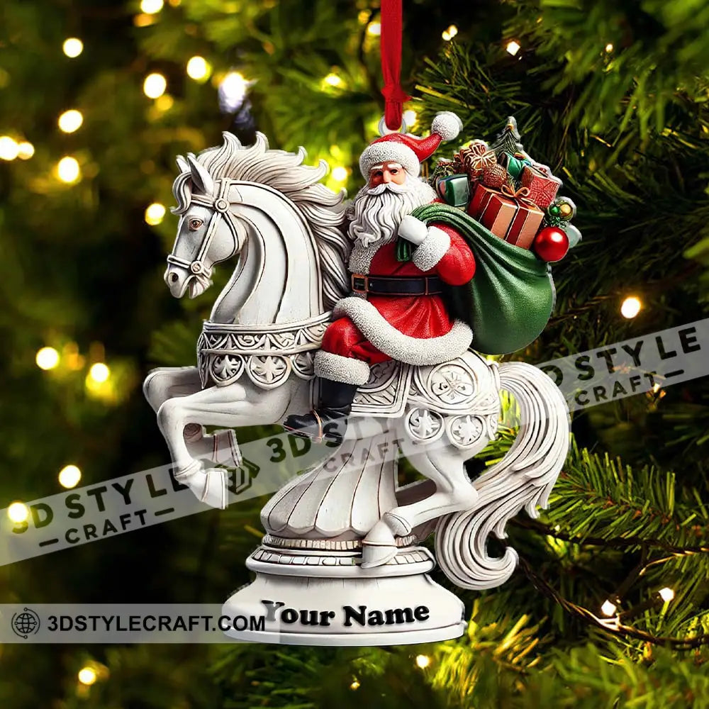 Chess Santa Christmas Ornament Personalized 3.54’’ / 1