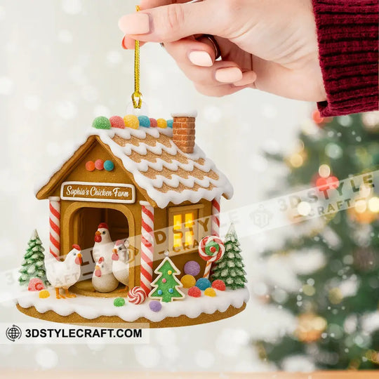 Chicken Farm, Home Decor, Christmas Ornament, Personalized Ornament style option 2