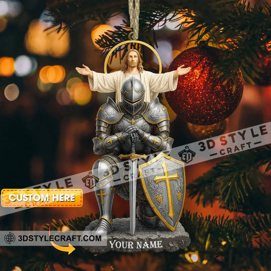 Christian Faithful Knight Gift For Christian, Home Decor, Christmas Ornament, Personalized Ornament style option 1