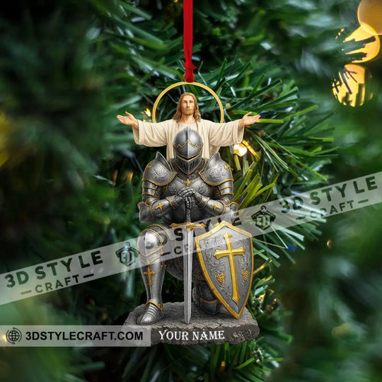 Christian Faithful Knight Gift For Christian, Home Decor, Christmas Ornament, Personalized Ornament style option 4