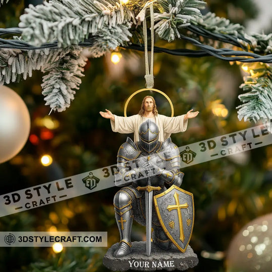 Christian Faithful Knight Gift For Christian, Home Decor, Christmas Ornament, Personalized Ornament style option 3