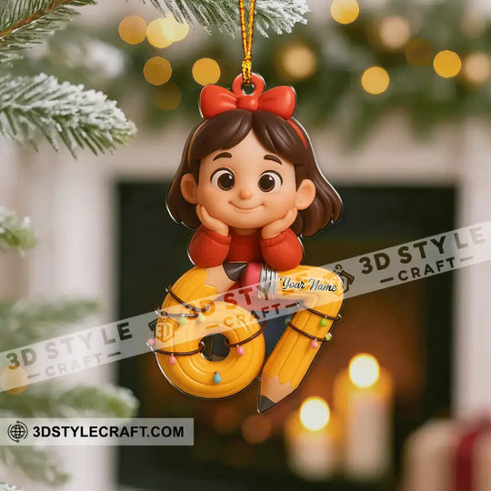 Christmas 67 Cute Girl Home Decor, Christmas Ornament, Personalized Ornament style option 4