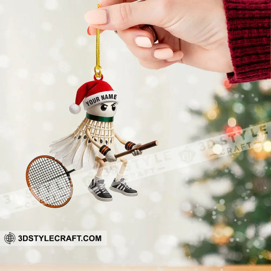 Christmas Badminton, Home Decor, Christmas Ornament, Personalized Ornament style option 3