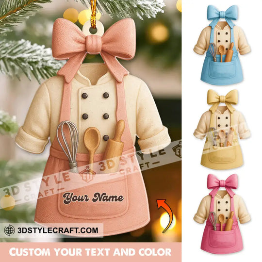 Christmas Baker, Home Decor, Christmas Ornament, Personalized Ornament style option 1
