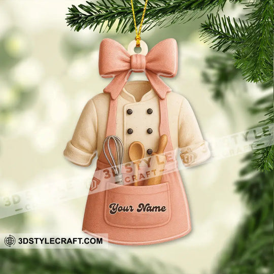 Christmas Baker, Home Decor, Christmas Ornament, Personalized Ornament style option 4