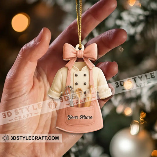 Christmas Baker, Home Decor, Christmas Ornament, Personalized Ornament style option 3