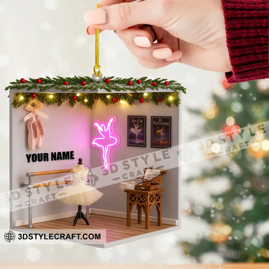 Christmas Ballet Room, Home Decor, Christmas Ornament, Personalized Ornament style option 2