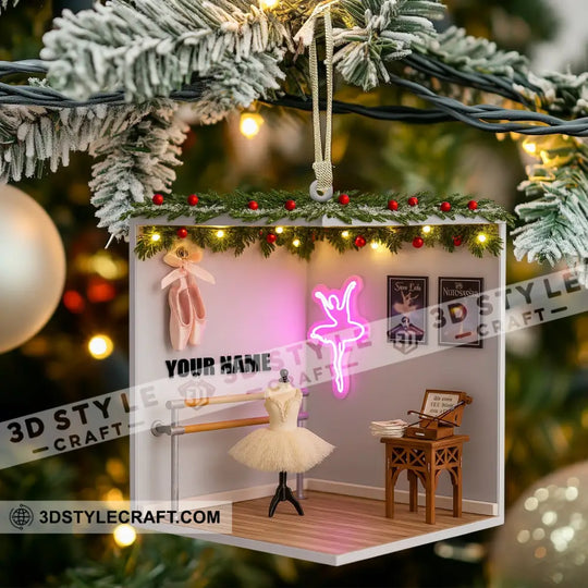 Christmas Ballet Room, Home Decor, Christmas Ornament, Personalized Ornament style option 3