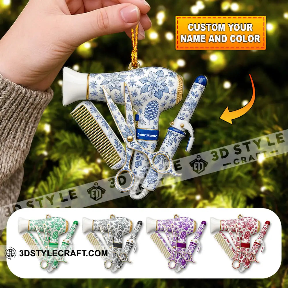 Christmas Barber Home Decor Christmas Ornament Personalized Ornament 3.54’’ / 1 Ornament Ornament