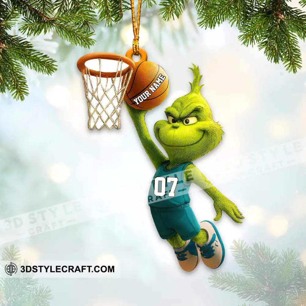 Christmas Basketball Home Decor Christmas Ornament Personalized Ornament Ornament