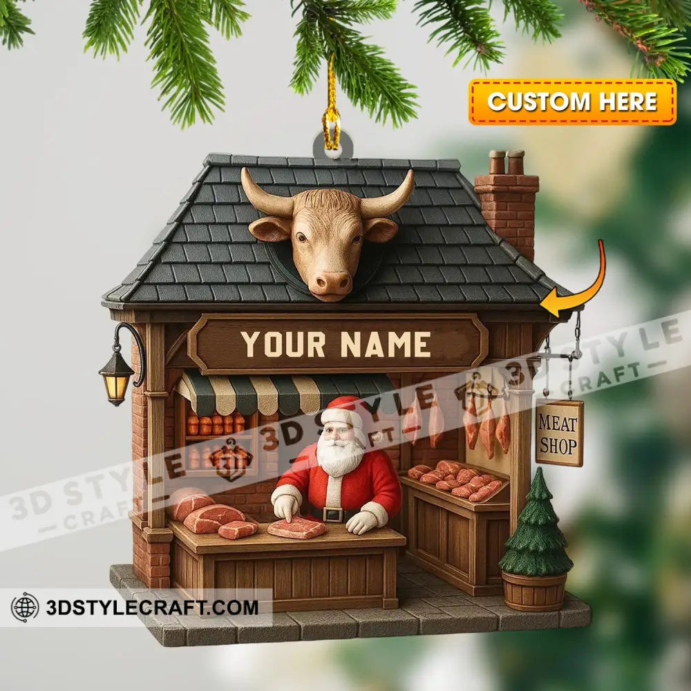 Christmas Beef Home Decor Christmas Ornament Personalized Ornament 3.54’’ / 1 Ornament Ornament