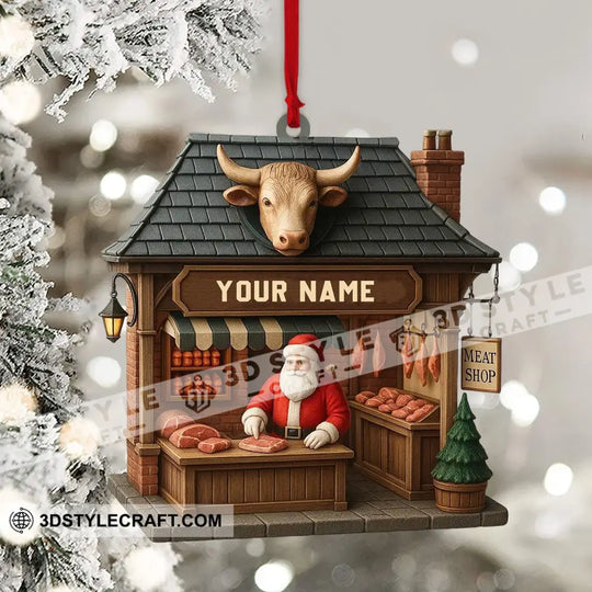 Christmas Beef, Home Decor, Christmas Ornament, Personalized Ornament style option 4