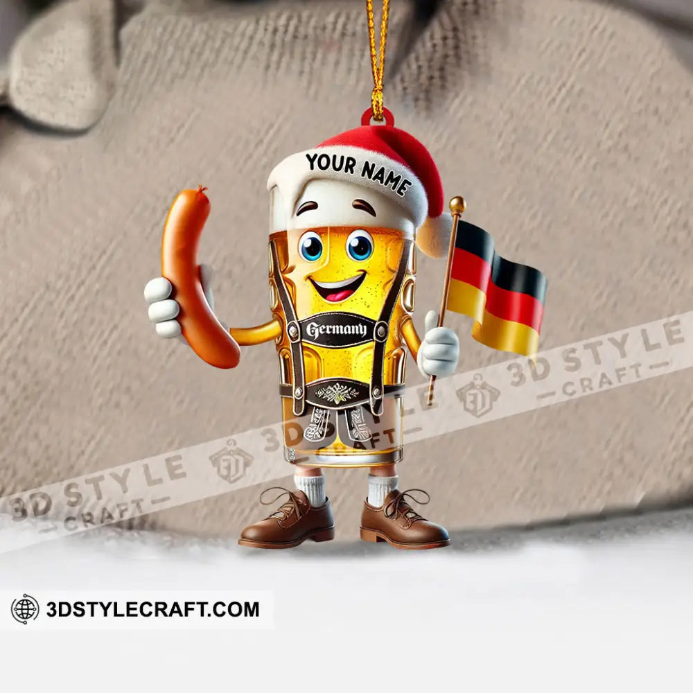 Christmas Beer Home Decor Ornament Personalized