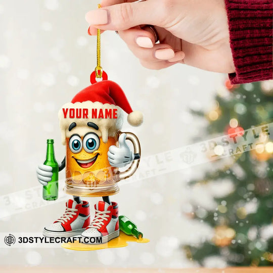 Christmas Beer, Home Decor, Christmas Ornament, Personalized Ornament style option 2