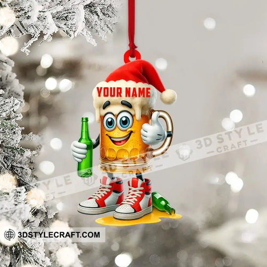 Christmas Beer, Home Decor, Christmas Ornament, Personalized Ornament style option 4