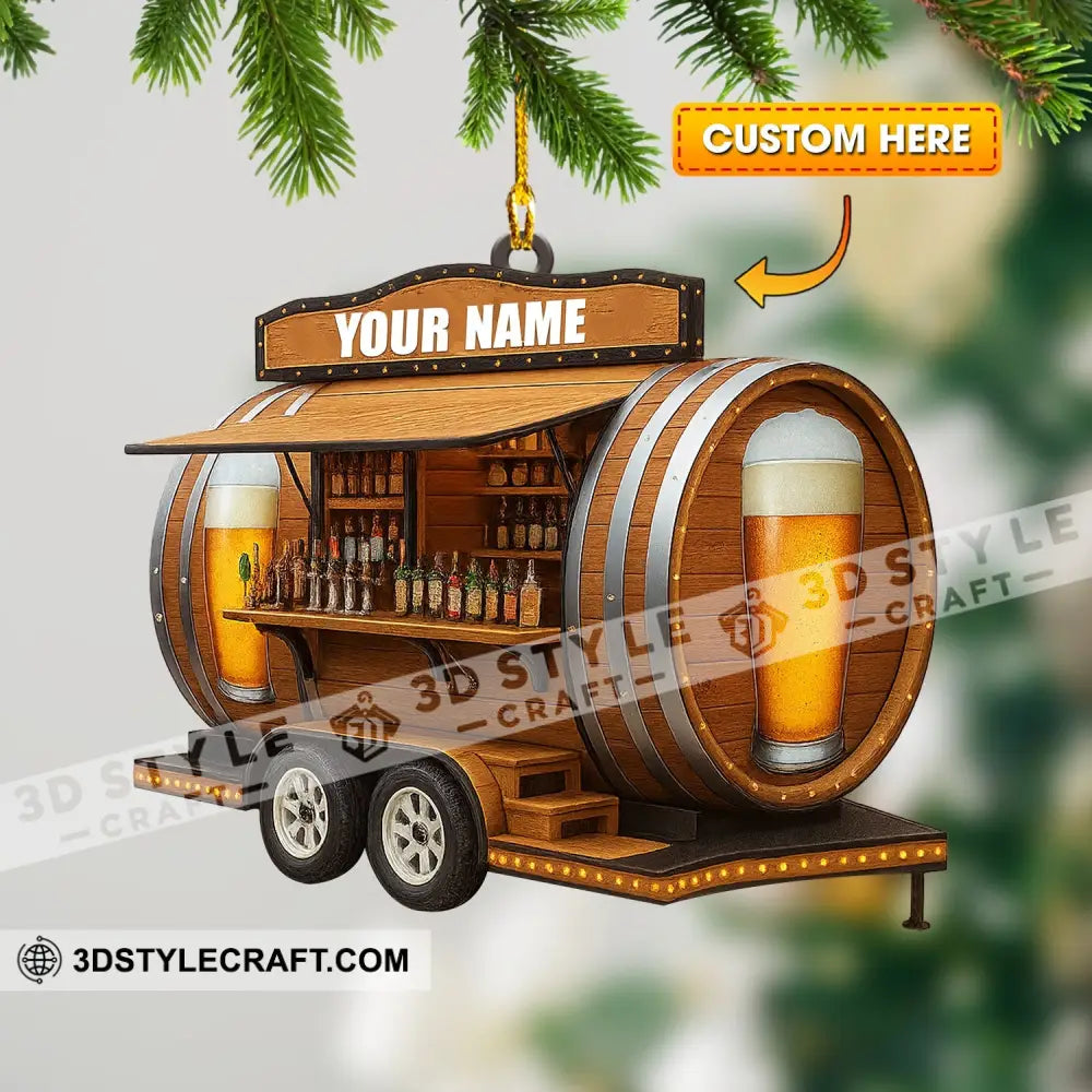 Christmas Beer Shop Home Decor Christmas Ornament Personalized Ornament 3.54’’ / 1 Ornament Ornament