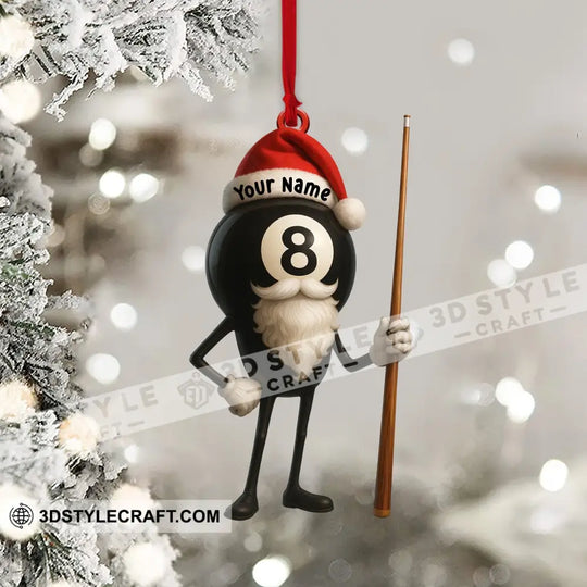 Christmas Billiard Lover, Home Decor, Christmas Ornament, Personalized Ornament style option 4