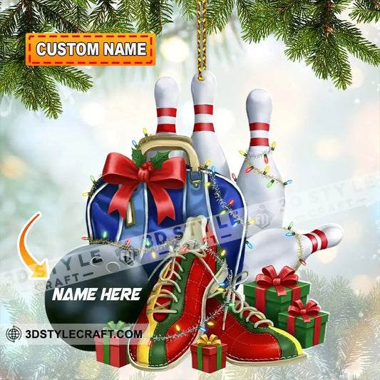 Christmas Bowling Home Decor Christmas Ornament Personalized Ornament 3.54’’ / 1 Ornament Ornament