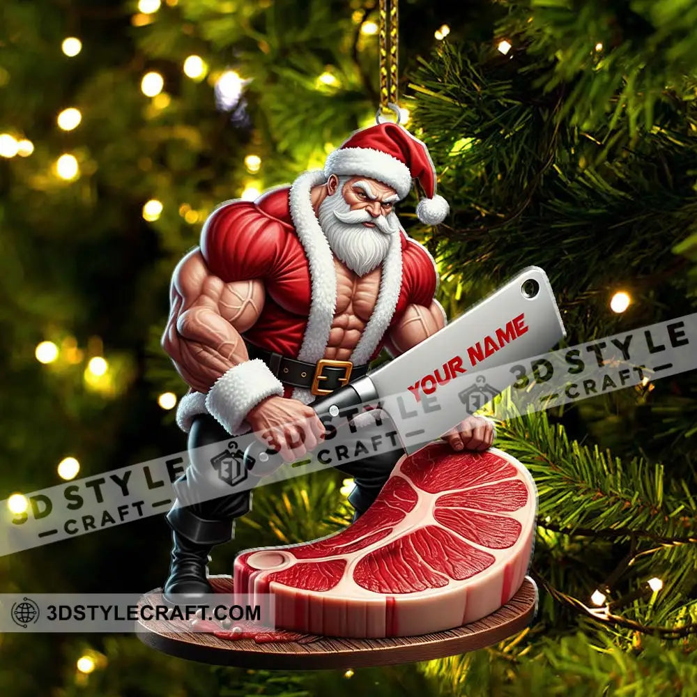 Christmas Butcher Santa Home Decor Christmas Ornament Personalized Ornament Ornament