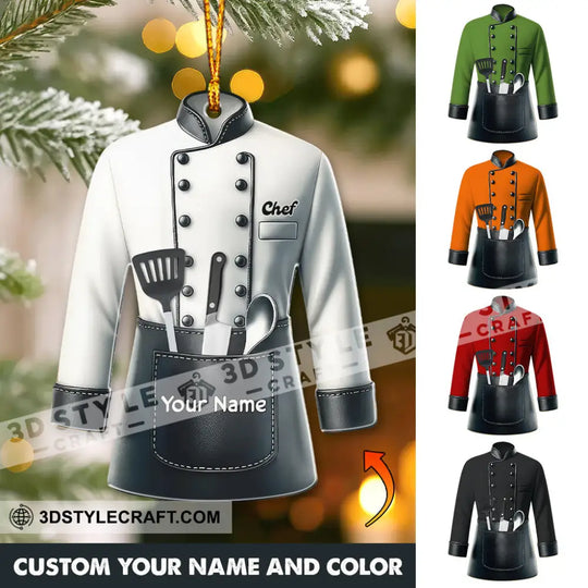 Christmas Chef, Home Decor, Christmas Ornament, Personalized Ornament style option 1