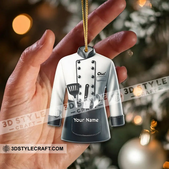 Christmas Chef, Home Decor, Christmas Ornament, Personalized Ornament style option 3