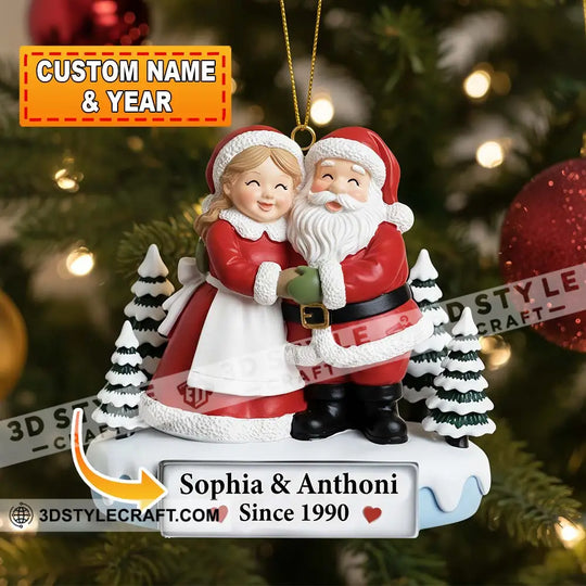 Christmas Couple, Home Decor, Christmas Ornament, Personalized Ornament style option 1