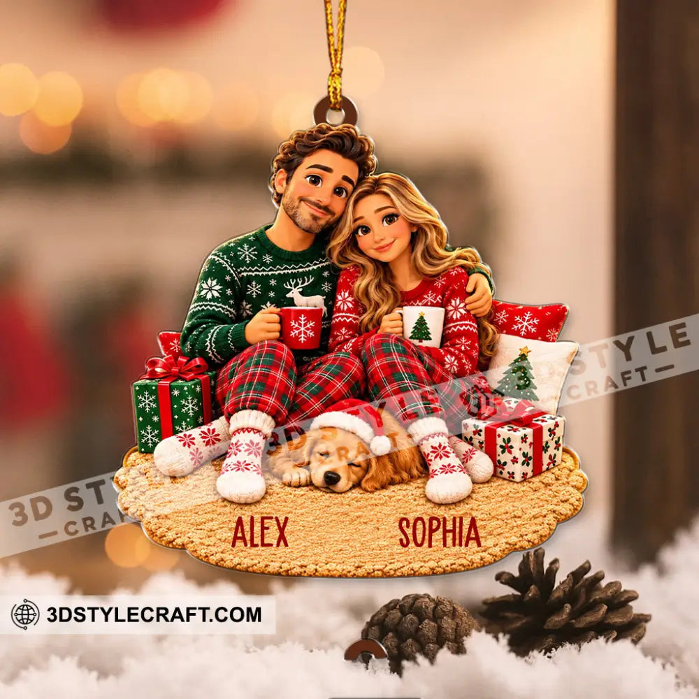 Christmas Couple Home Decor Christmas Ornament Personalized Ornament - Ornament