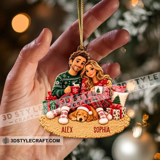 Christmas Couple Home Decor, Christmas Ornament, Personalized Ornament style option 2
