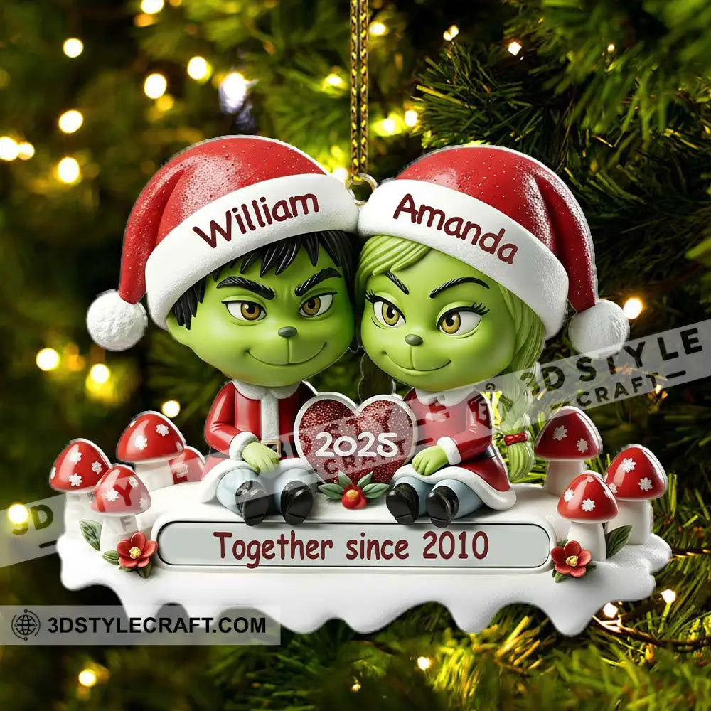 Christmas Couple Home Decor Christmas Ornament Personalized Ornament Ornament