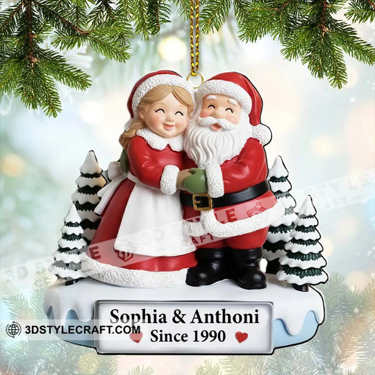 Christmas Couple, Home Decor, Christmas Ornament, Personalized Ornament style option 3