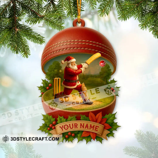Christmas Cricket Players, Home Decor, Christmas Ornament, Personalized Ornament style option 3