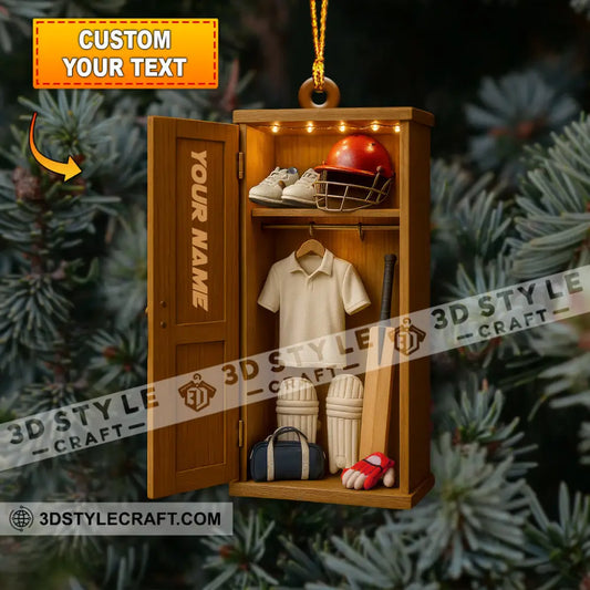 Christmas Cricket Players Home Decor Christmas Ornament Personalized Ornament 3.54’’ / 1 Ornament Ornament