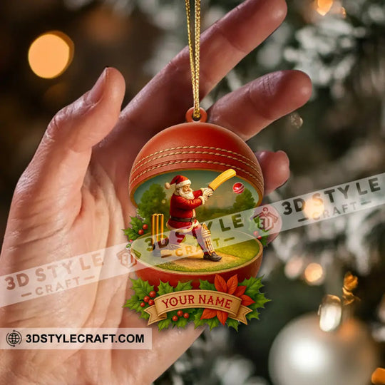 Christmas Cricket Players, Home Decor, Christmas Ornament, Personalized Ornament style option 2