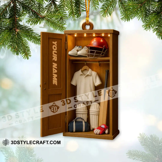 Christmas Cricket Players, Home Decor, Christmas Ornament, Personalized Ornament style option 3