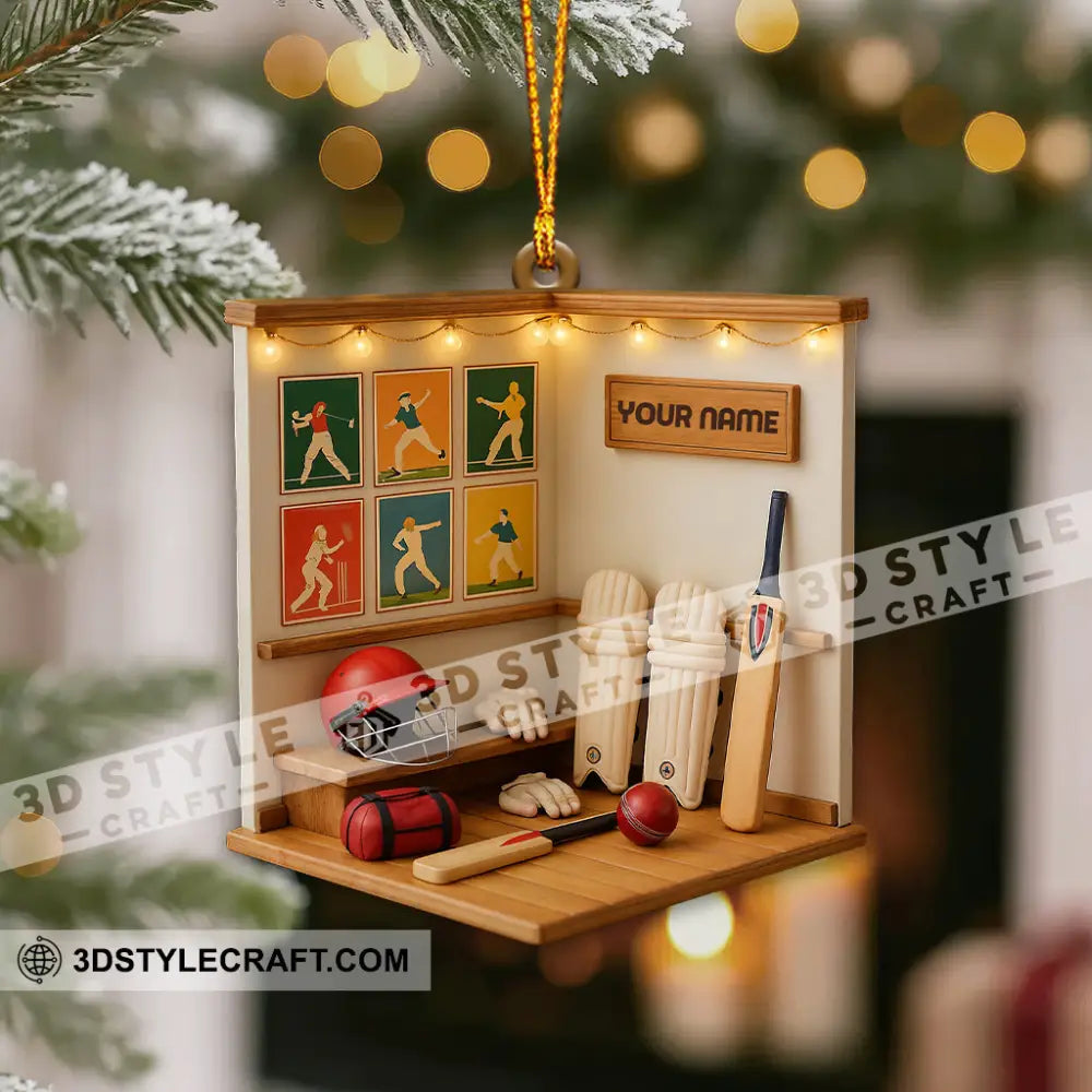 Christmas Cricket Players Home Decor Christmas Ornament Personalized Ornament Ornament