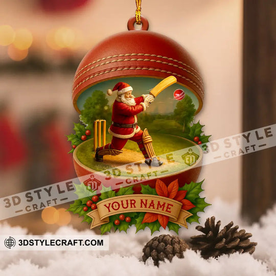 Christmas Cricket Players, Home Decor, Christmas Ornament, Personalized Ornament style option 4