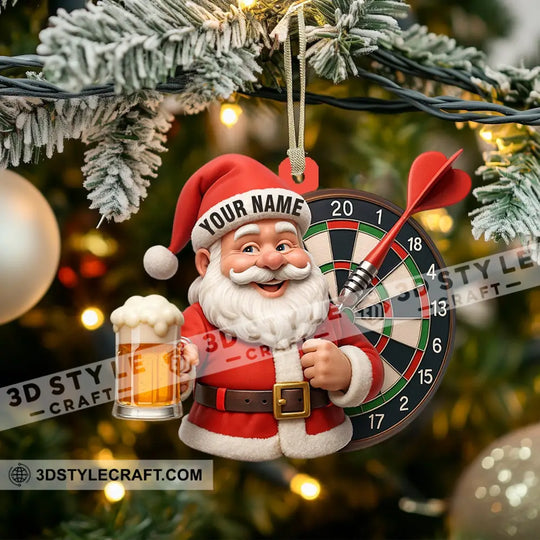 Christmas Darts And Beer Lover Home Decor, Christmas Ornament, Personalized Ornament style option 3