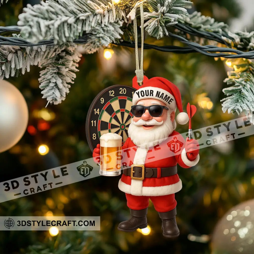 Christmas Darts Santa Home Decor Christmas Ornament Personalized Ornament Ornament