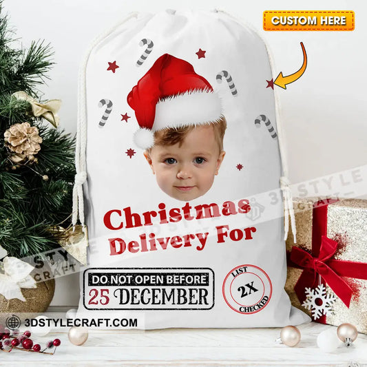 Christmas Delivery For Kid Bag Personalized String 13X15 In - 33X39 Cm