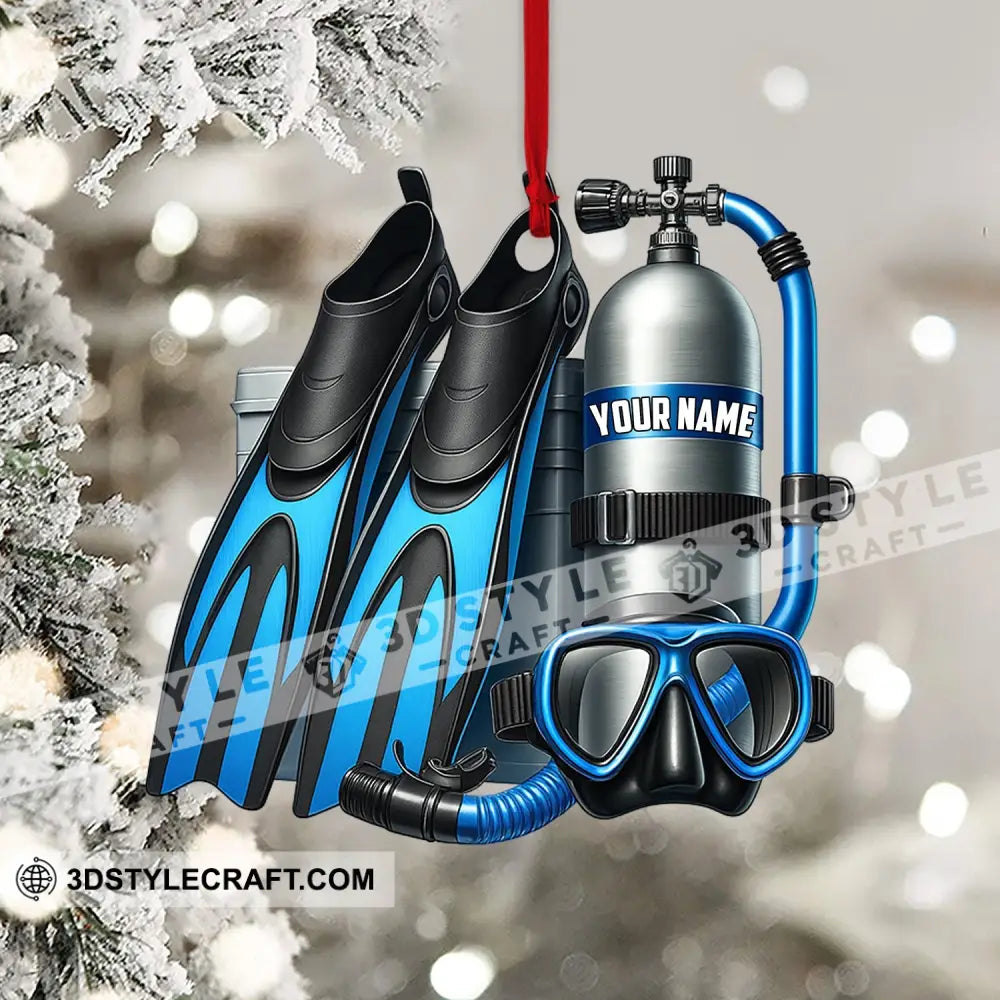 Christmas Diving Home Decor Christmas Ornament Personalized Ornament Ornament