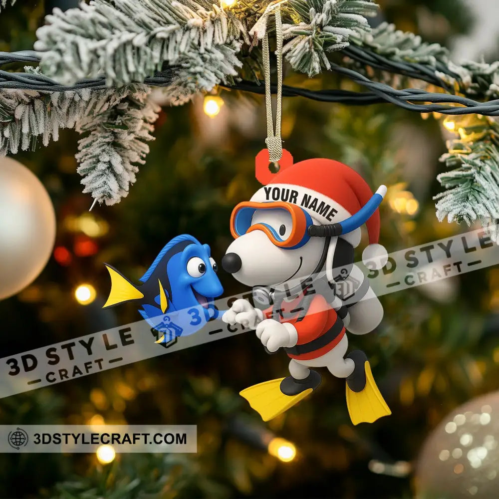 Christmas Diving Home Decor Christmas Ornament Personalized Ornament Ornament