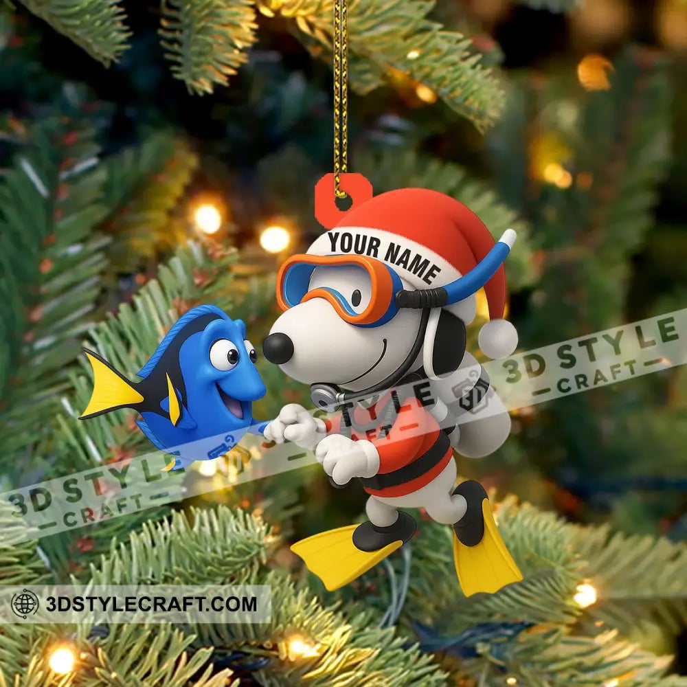 Christmas Diving Home Decor Christmas Ornament Personalized Ornament Ornament