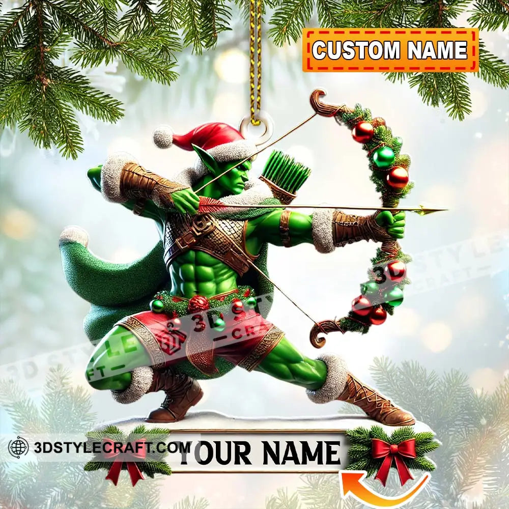 Christmas Elf Archery Ornament Personalized 3.54’’ / 1