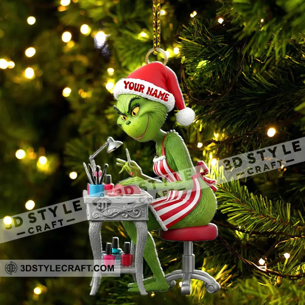 Christmas ELF Nails Artist Home Decor Christmas Ornament Personalized Ornament Ornament