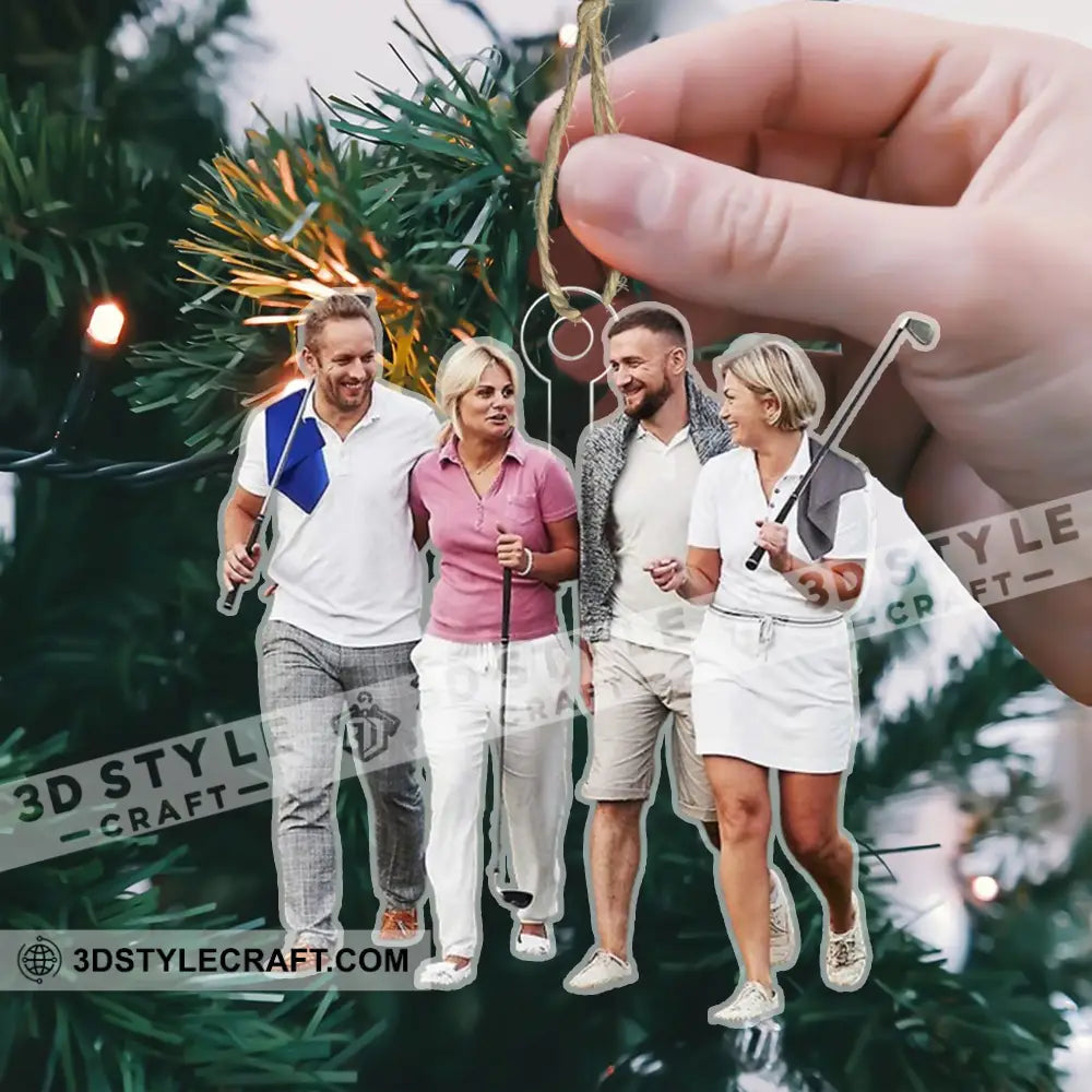 Christmas Family Xmas Friends - Custom Photo Gift Personalized Acrylic Ornament